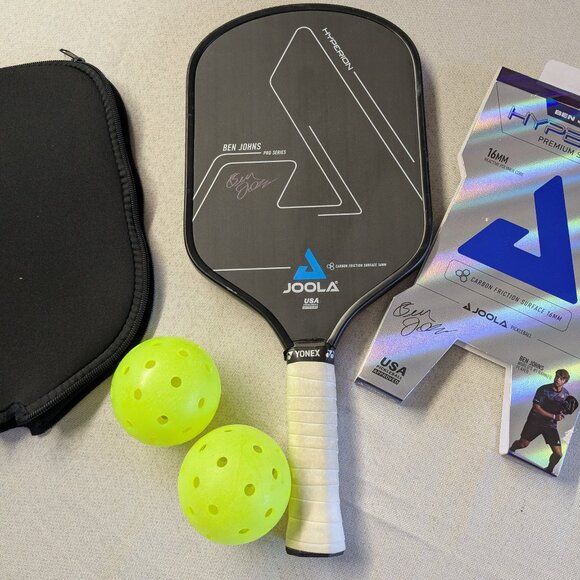 BEN JOHNS Joola Hyperion Hyperfoam 16mm Pickleball Paddle w/ extras - Picture 1 of 10